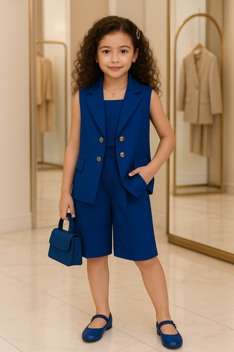 ست وست و شلوارک پیلی دار یقه انگلیسی جنس کرپ سوپر مازراتی